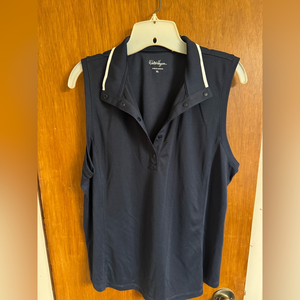New With Tags, Size XL Clubhouse Sleeveless Mock Polo Dark Navy